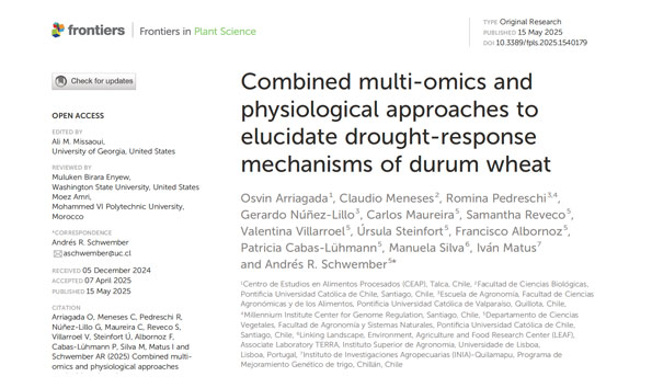 Combined multi-omics and physiological approaches to elucidate drought-response mechanisms of durum wheat